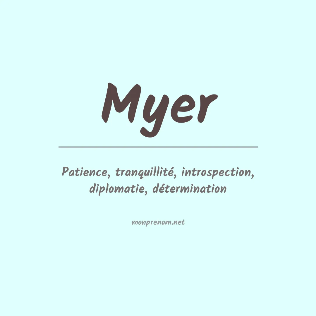 Prénom Myer