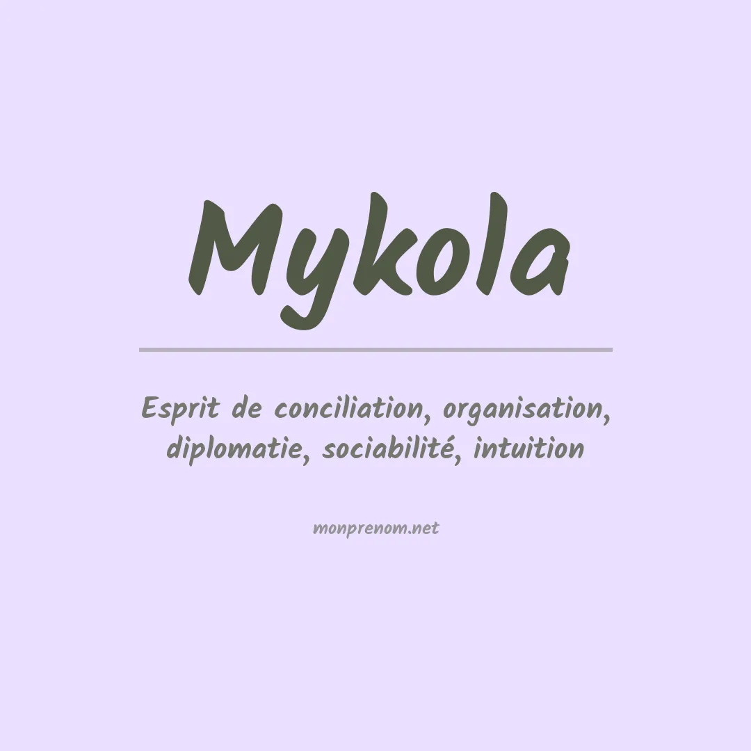 Signification du prénom Mykola