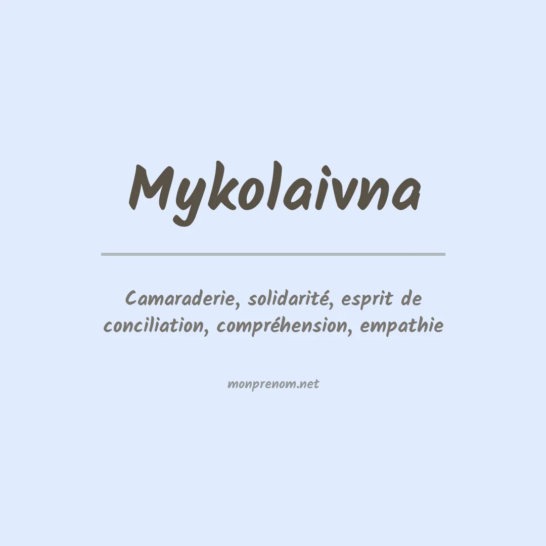 Prénom Mykolaivna