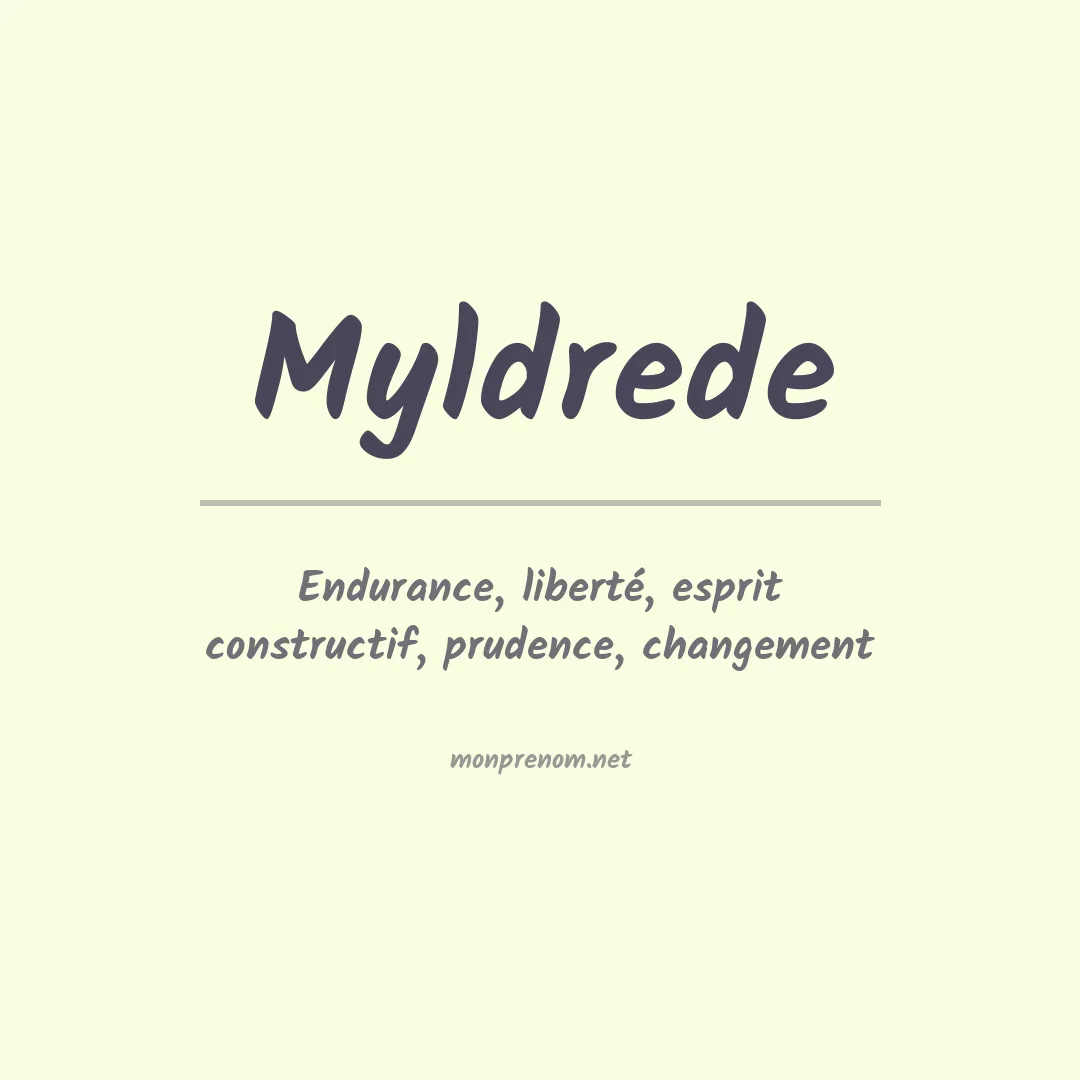 Prénom Myldrede