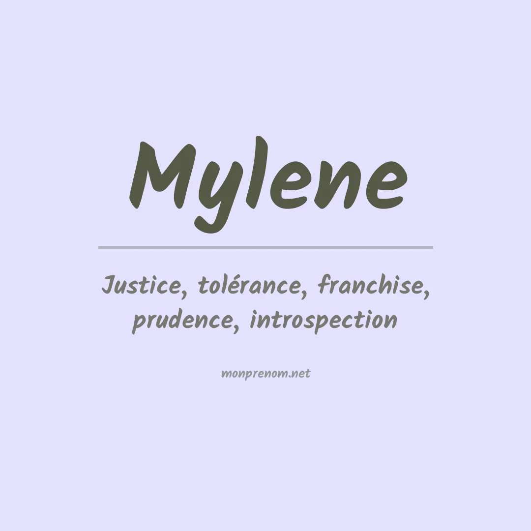 Signification du prénom Mylene