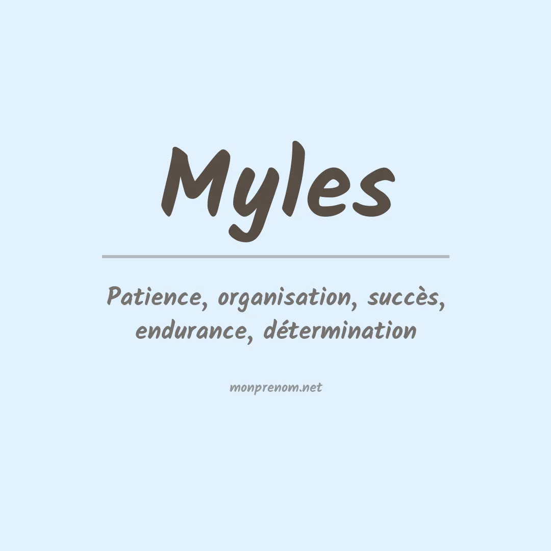 Prénom Myles