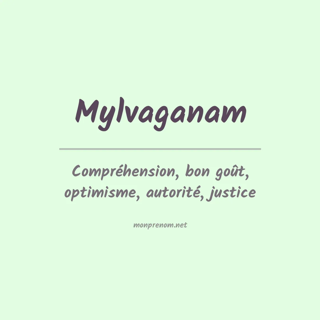 Prénom Mylvaganam