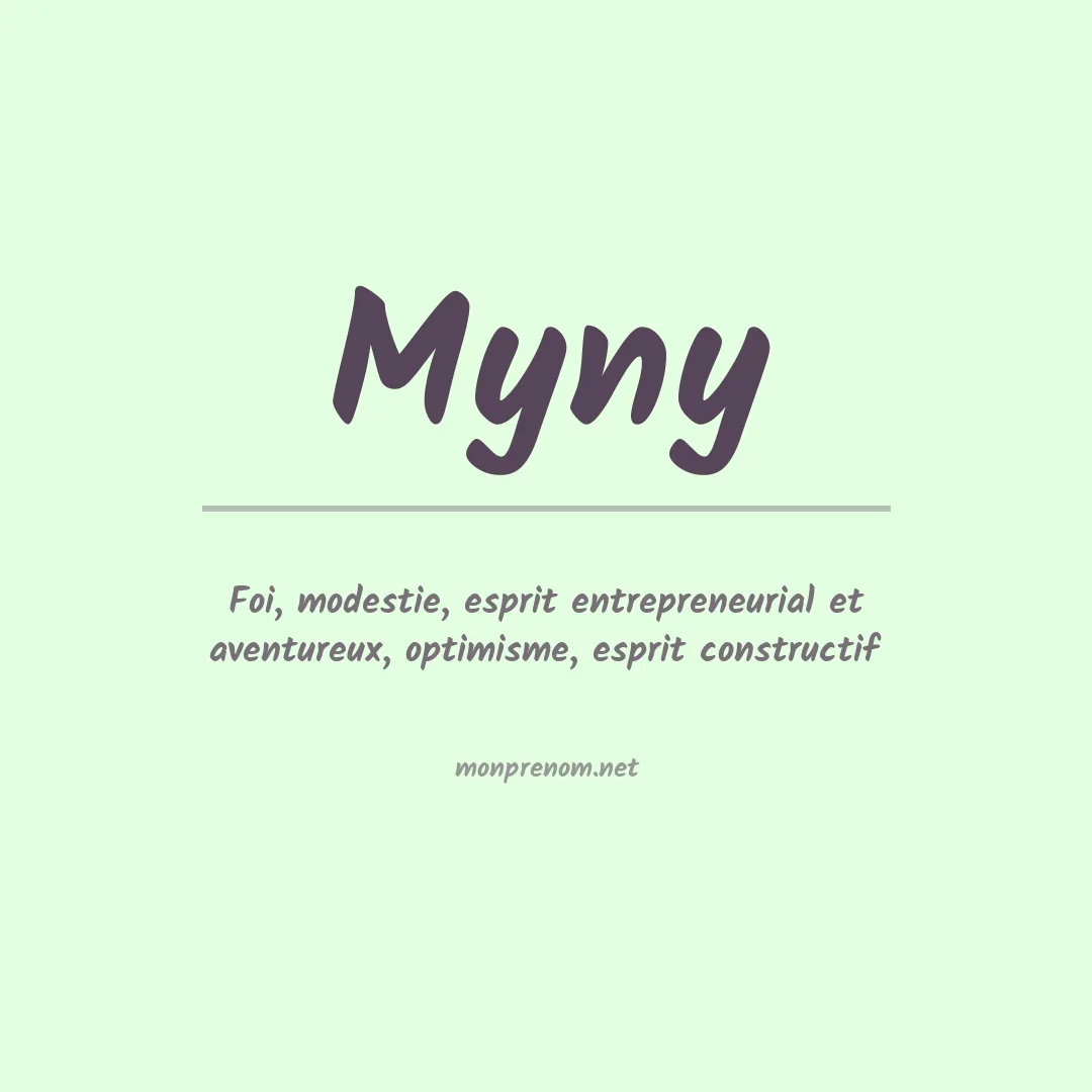 Prénom Myny