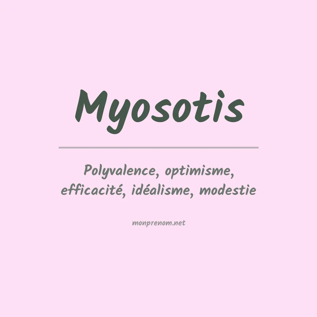 Signification du prénom Myosotis