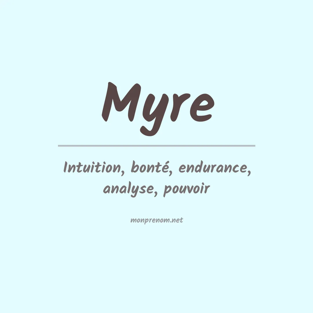 Prénom Myre