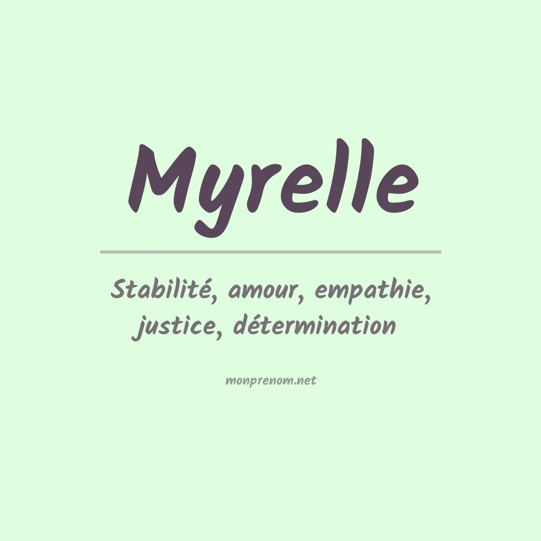 Signification du prénom Myrelle