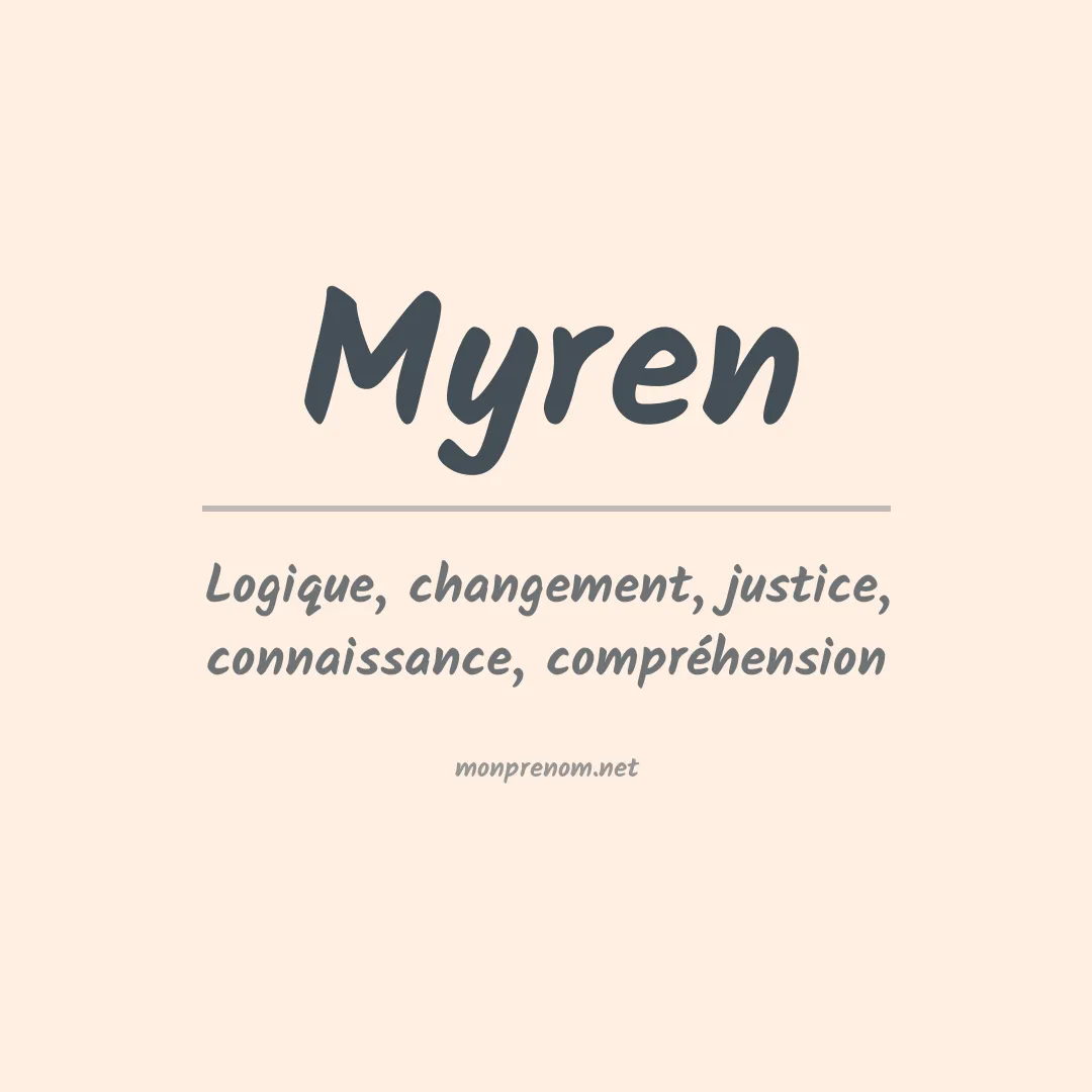 Prénom Myren
