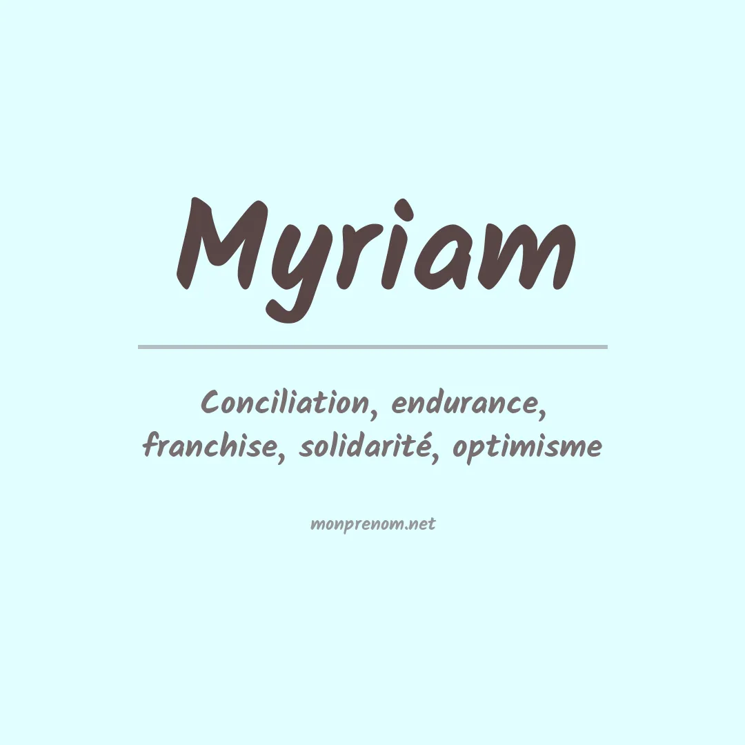 Prénom Myriam