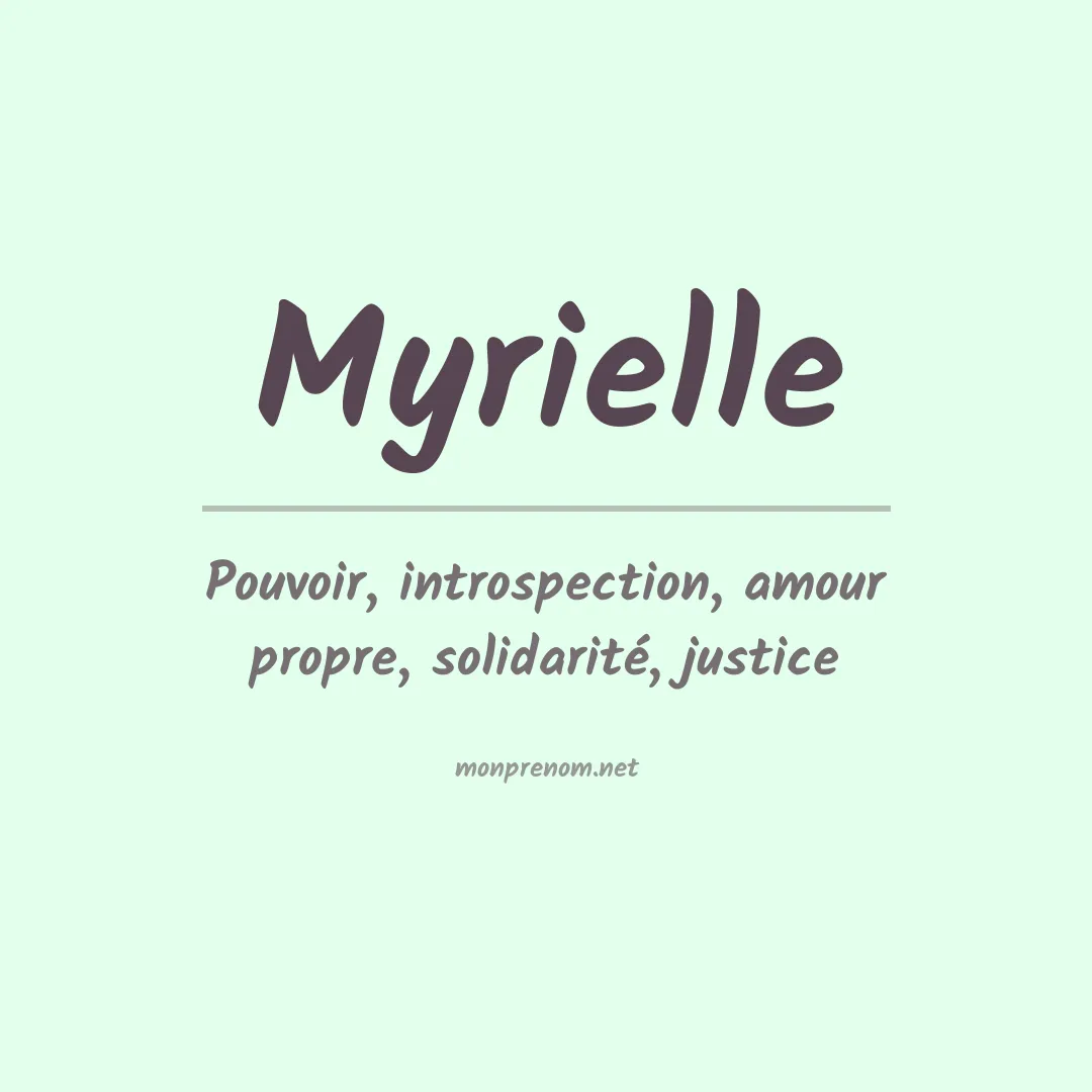 Prénom Myrielle