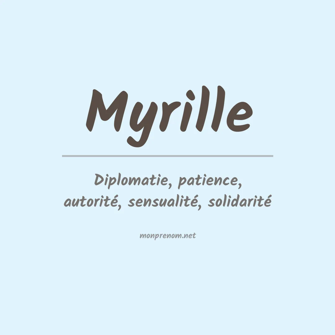 Signification du prénom Myrille