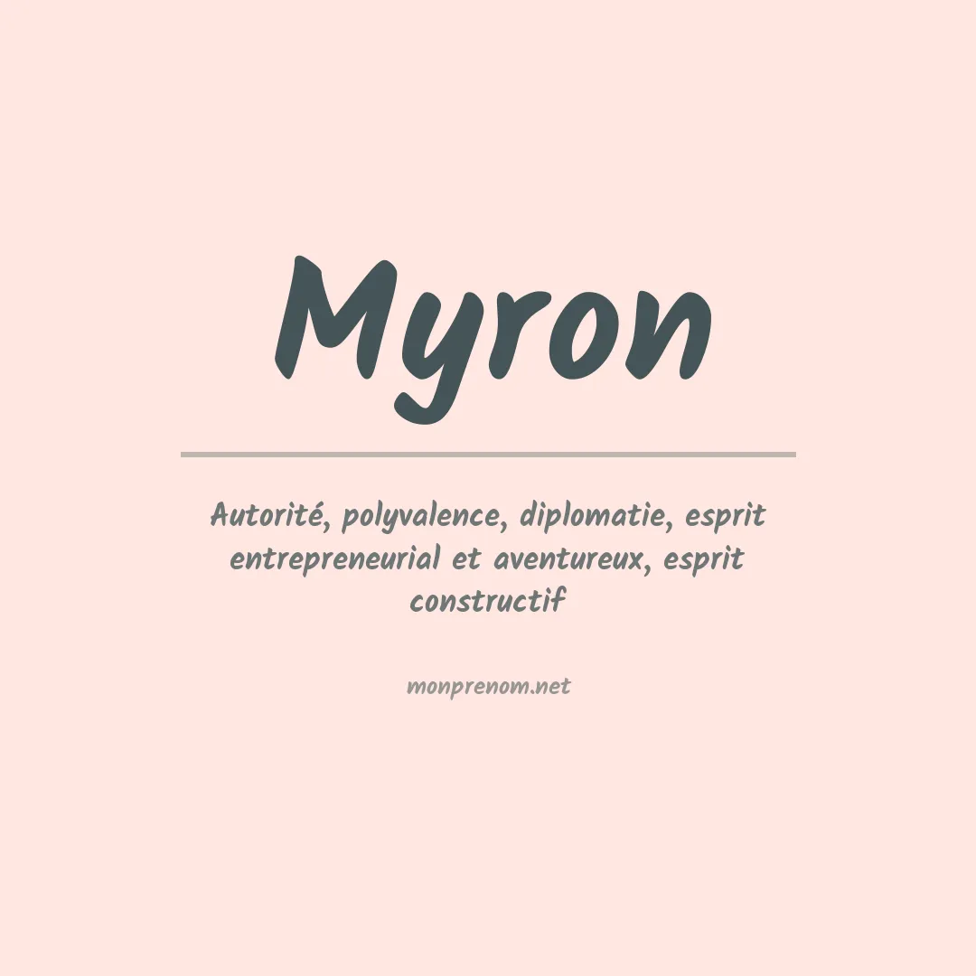 Prénom Myron
