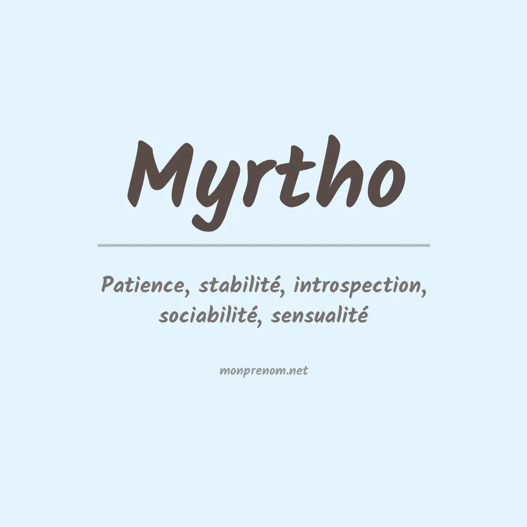 Prénom Myrtho