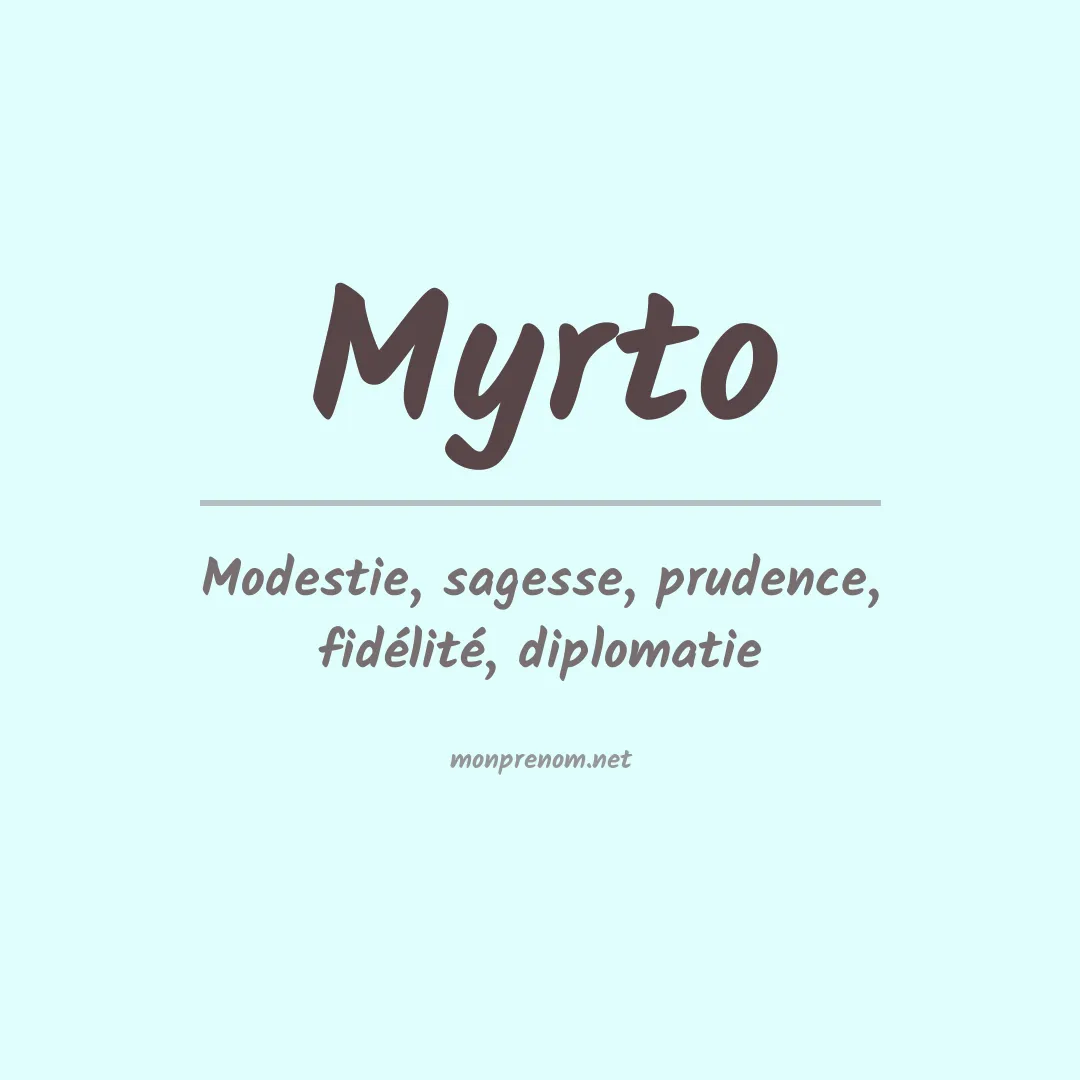 Prénom Myrto