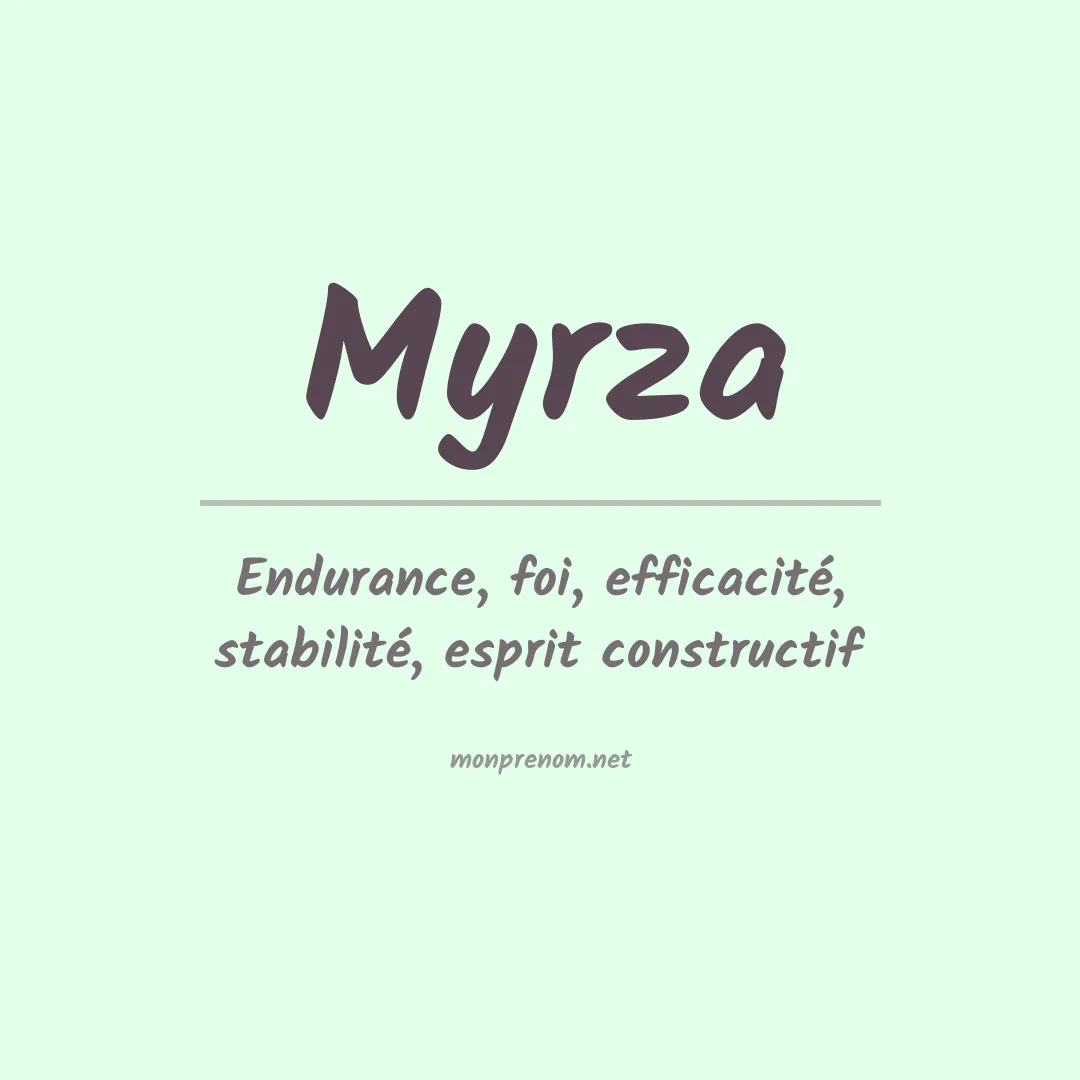 Prénom Myrza