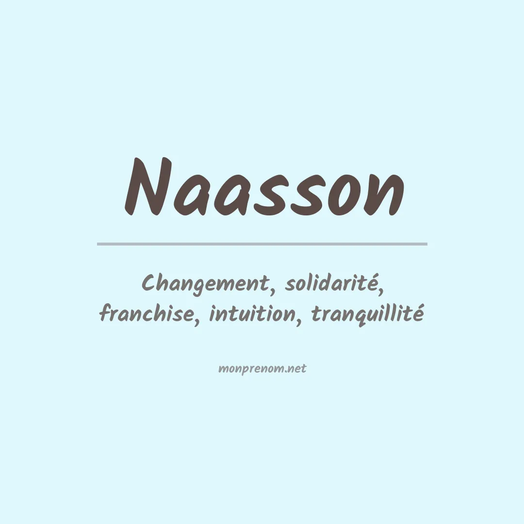 Signification du prénom Naasson