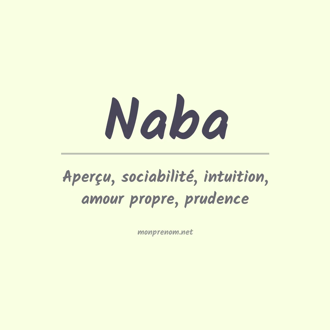 Signification du prénom Naba