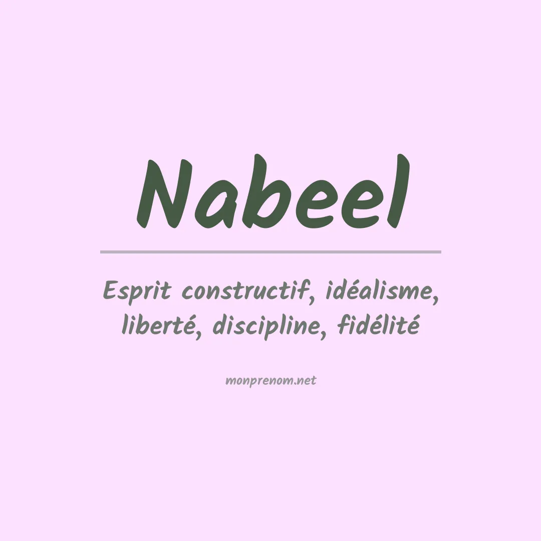 Signification du prénom Nabeel