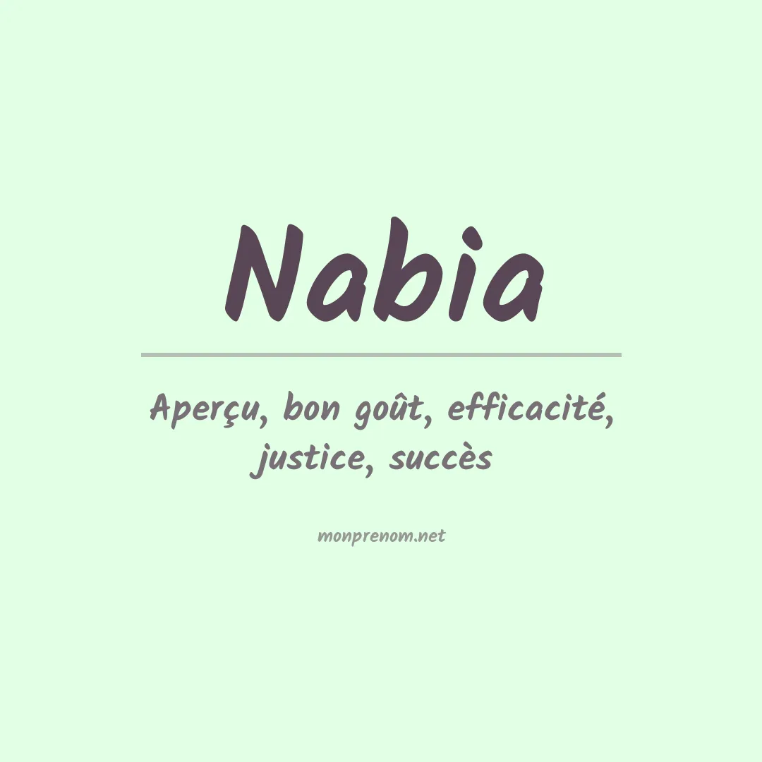 Prénom Nabia