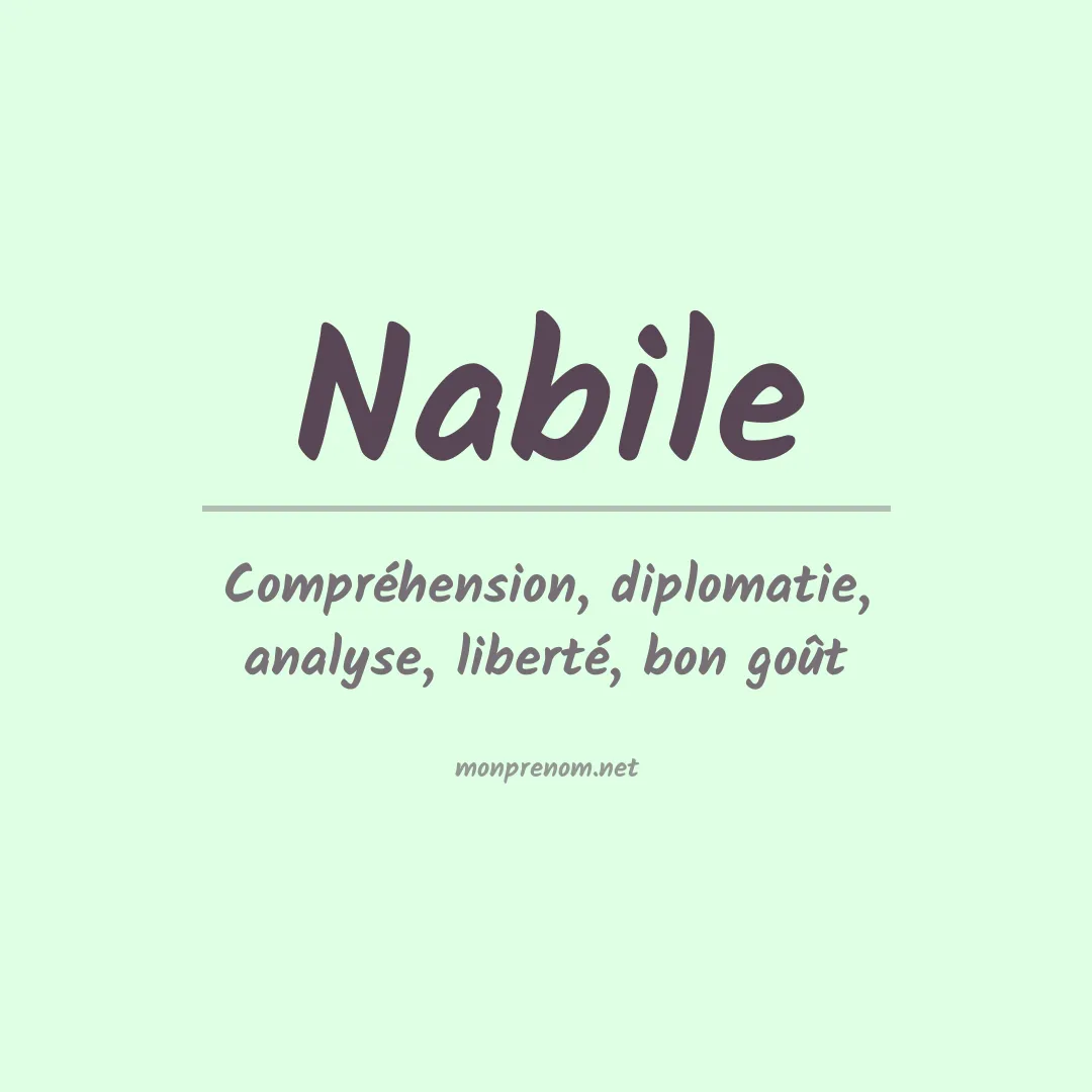Prénom Nabile