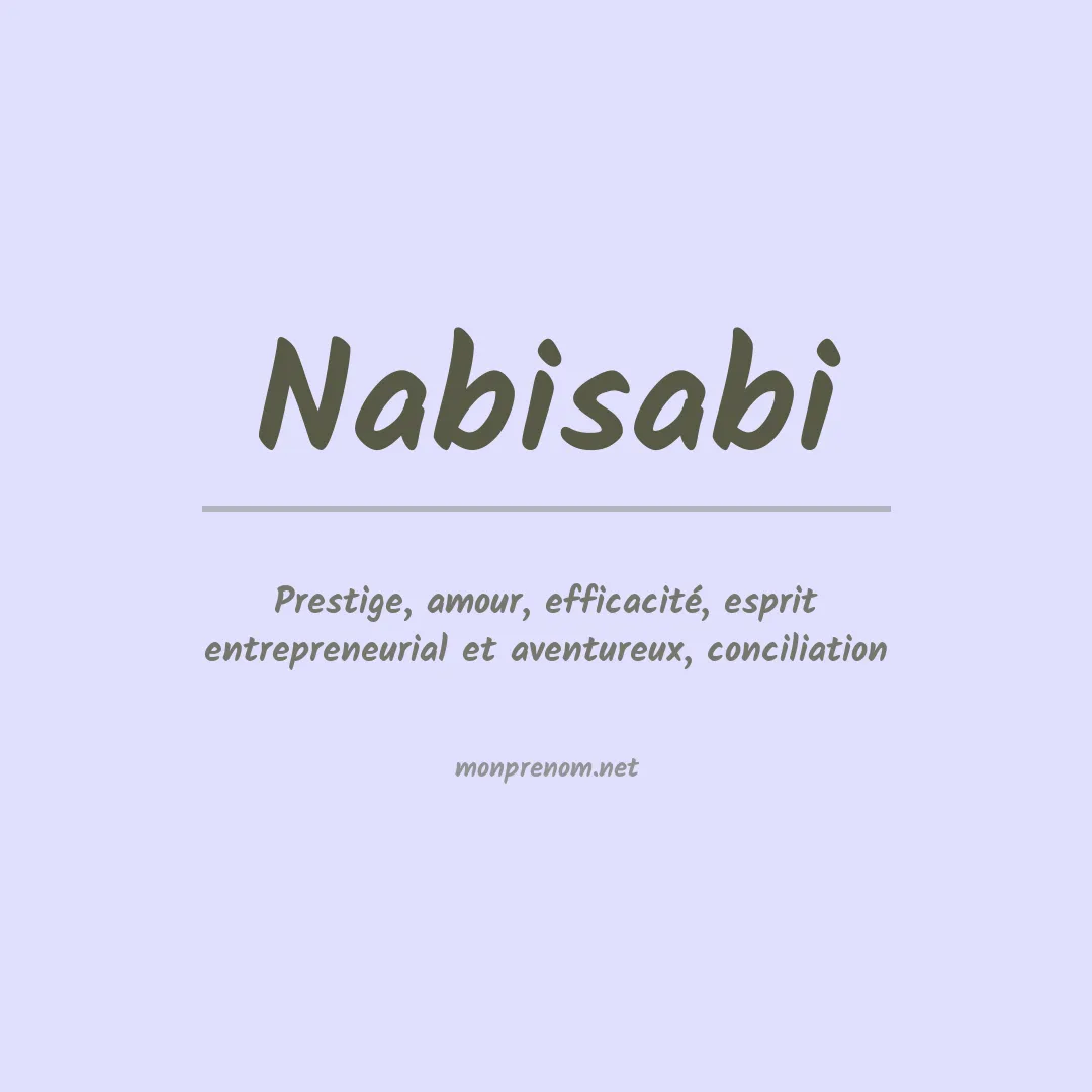 Signification du prénom Nabisabi