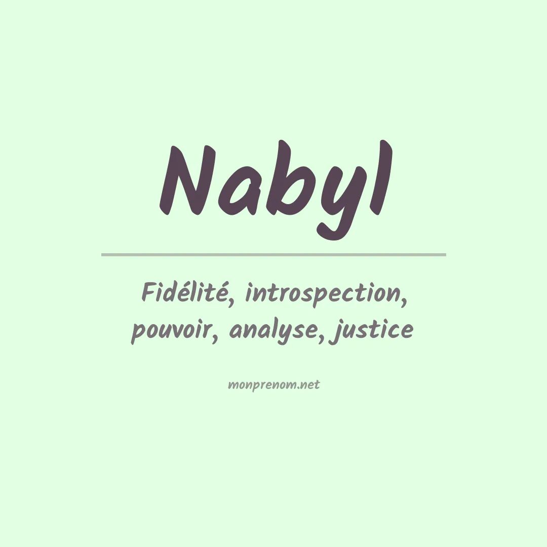 Prénom Nabyl
