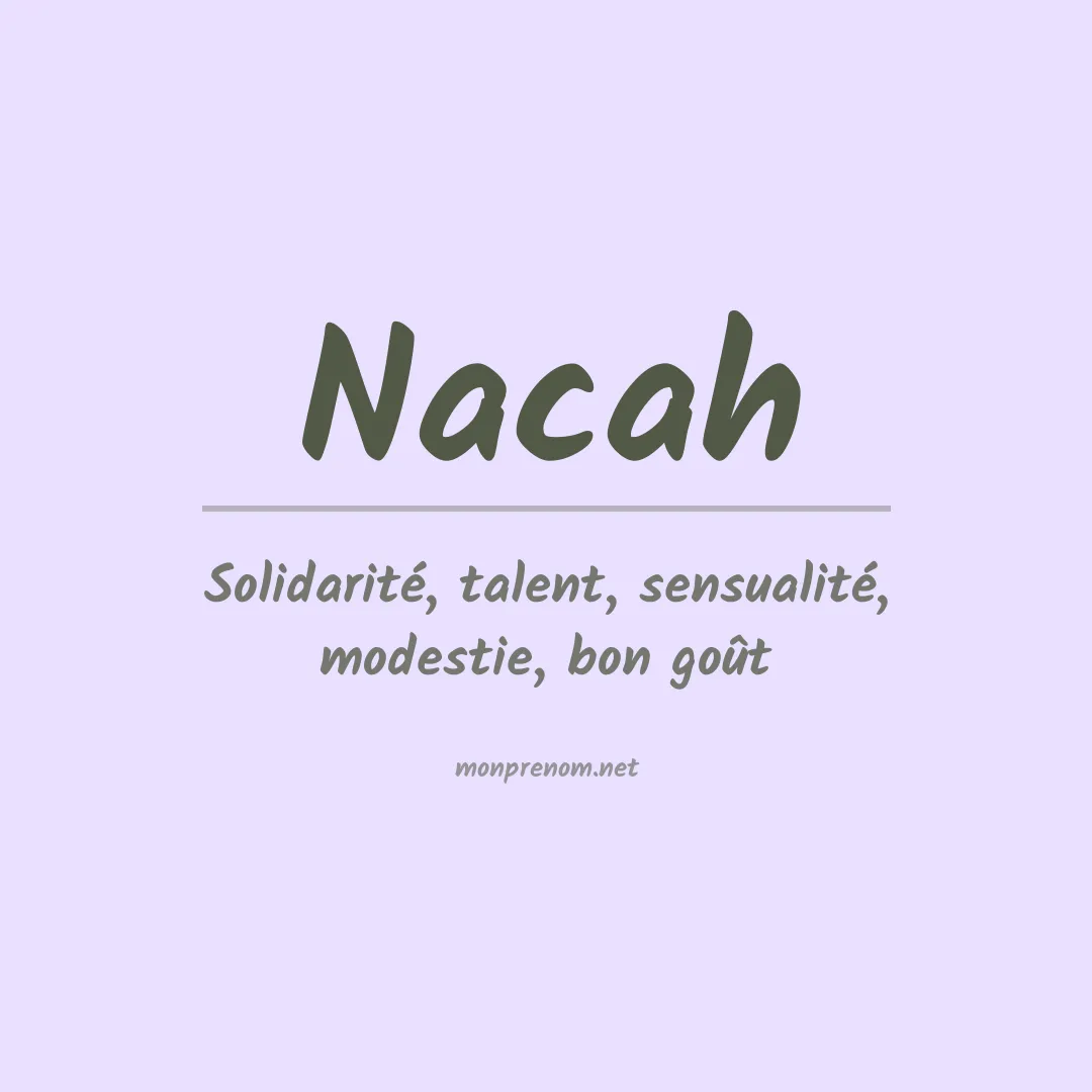 Prénom Nacah