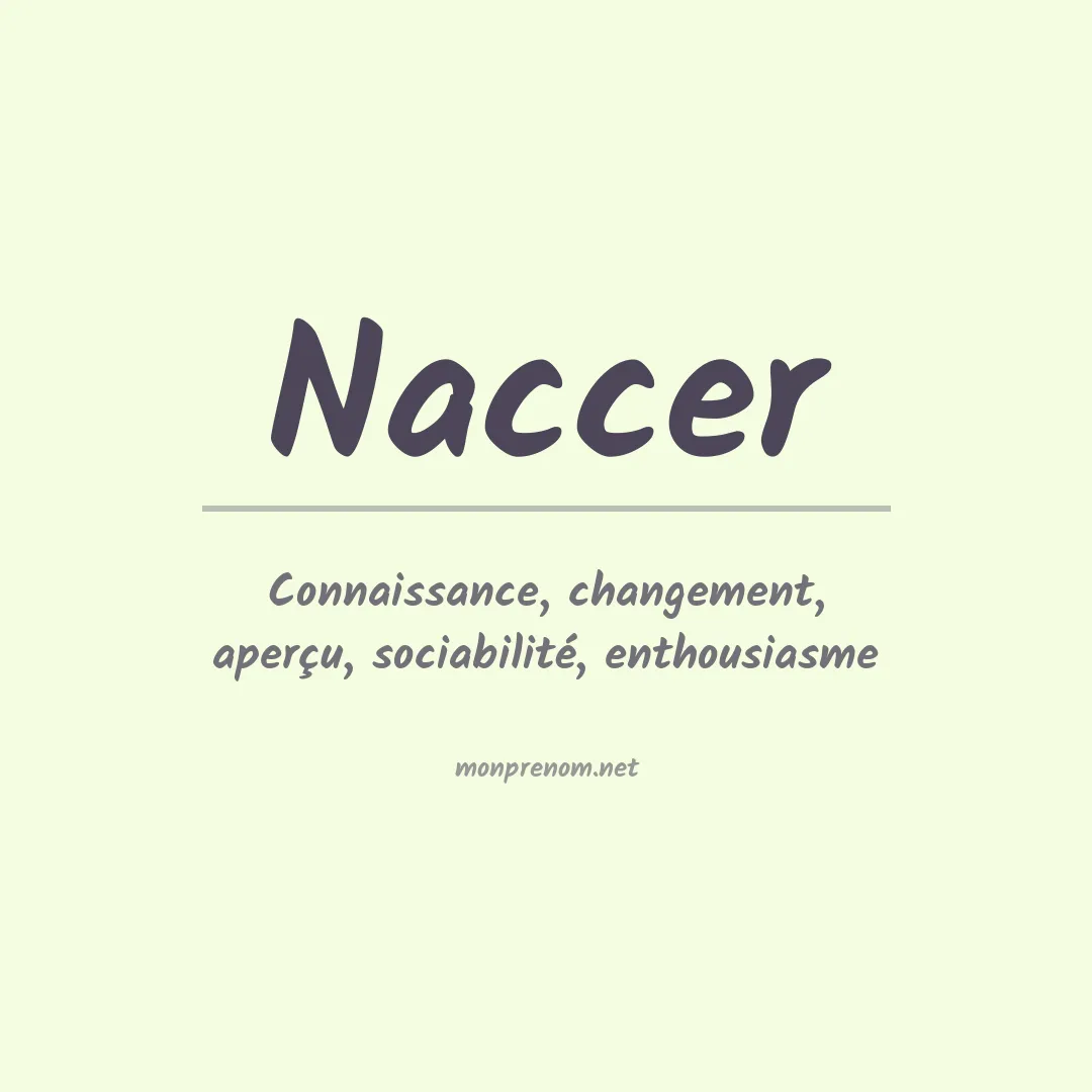 Prénom Naccer