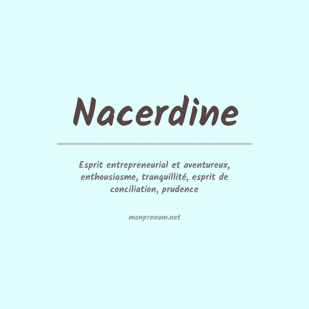 Prénom Nacerdine