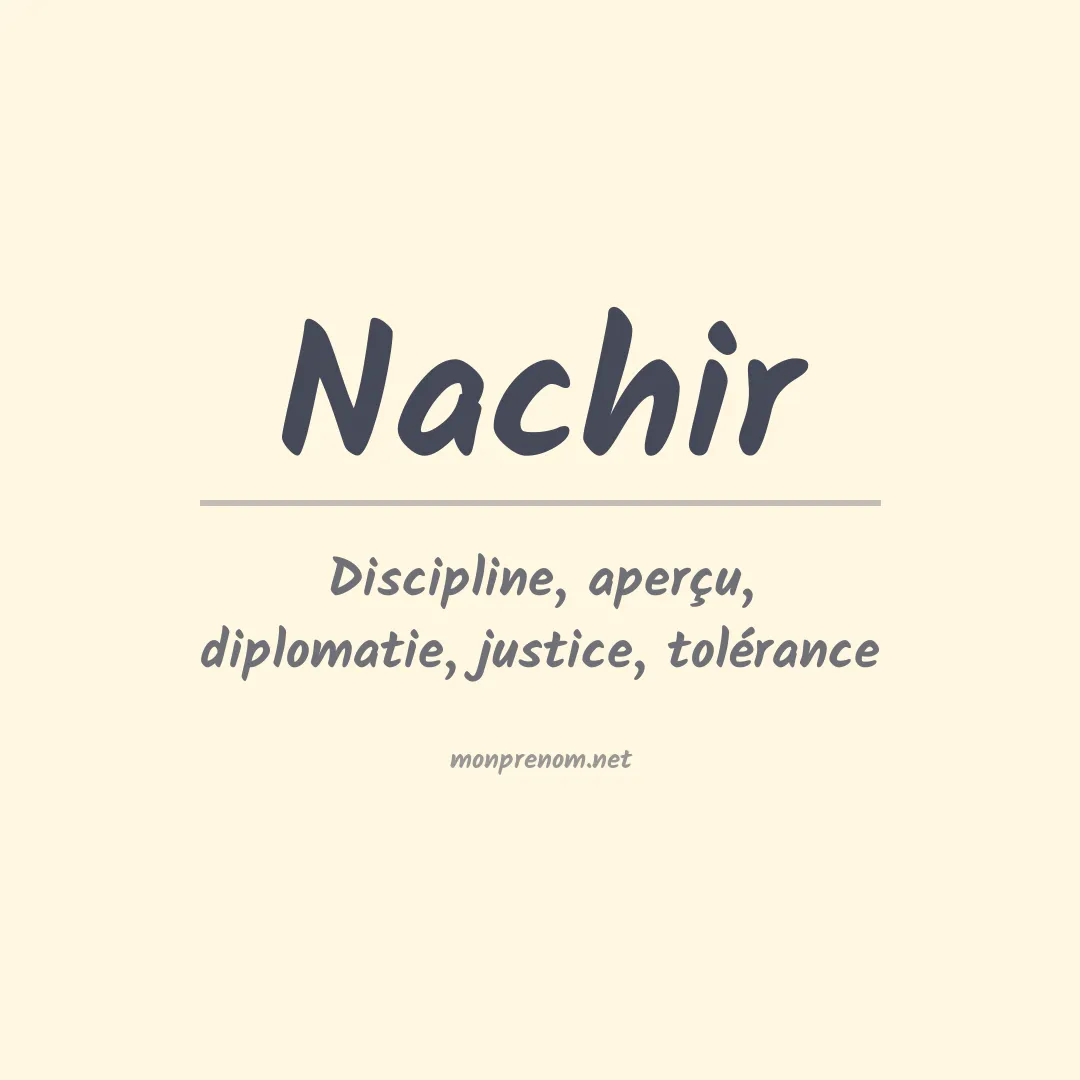 Prénom Nachir