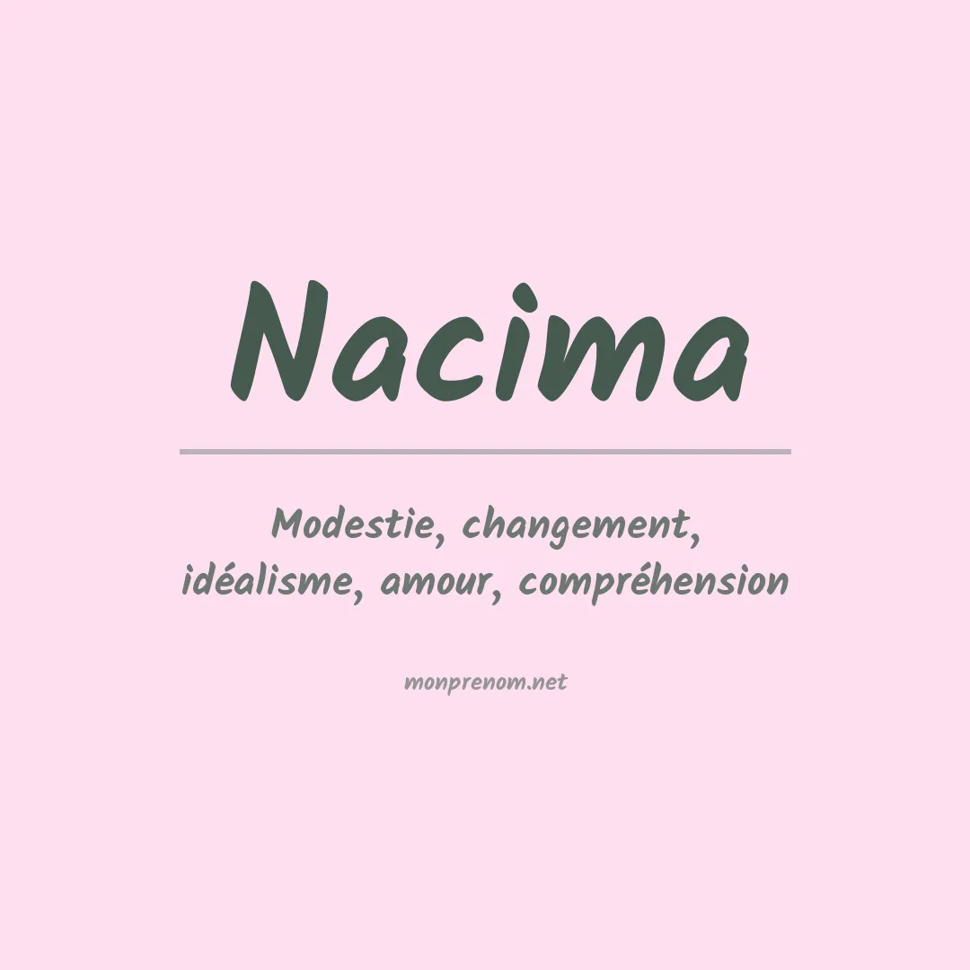Signification du prénom Nacima