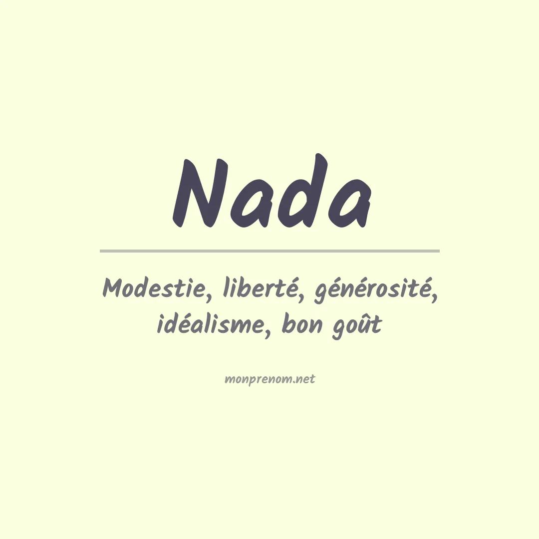Prénom Nada