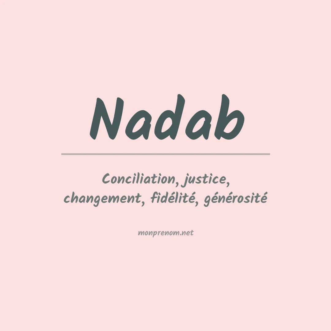 Signification du prénom Nadab