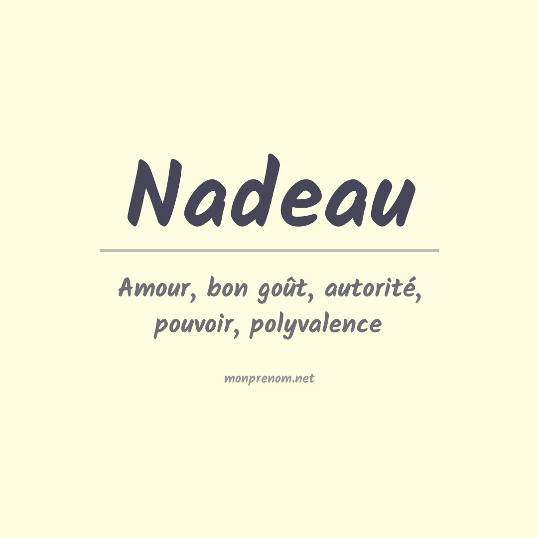 Prénom Nadeau