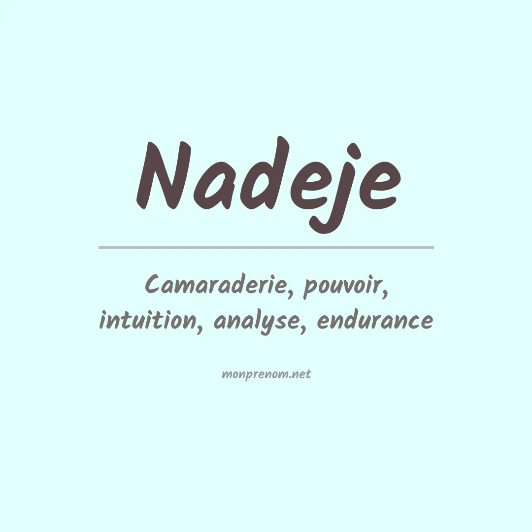 Prénom Nadeje
