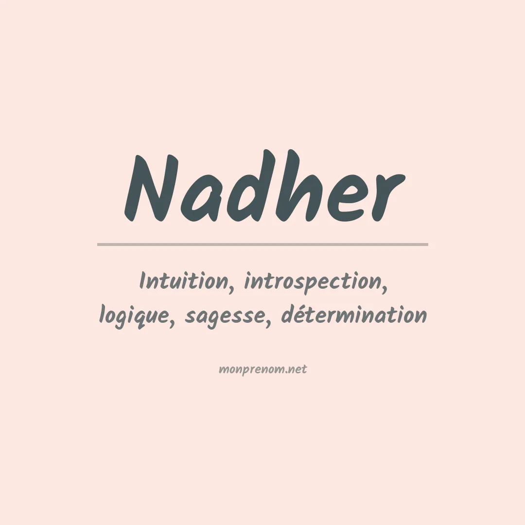 Prénom Nadher