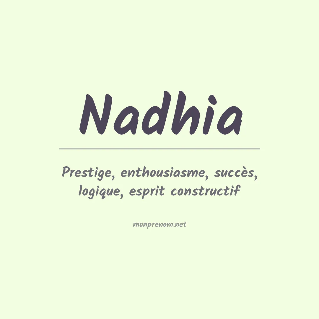 Prénom Nadhia