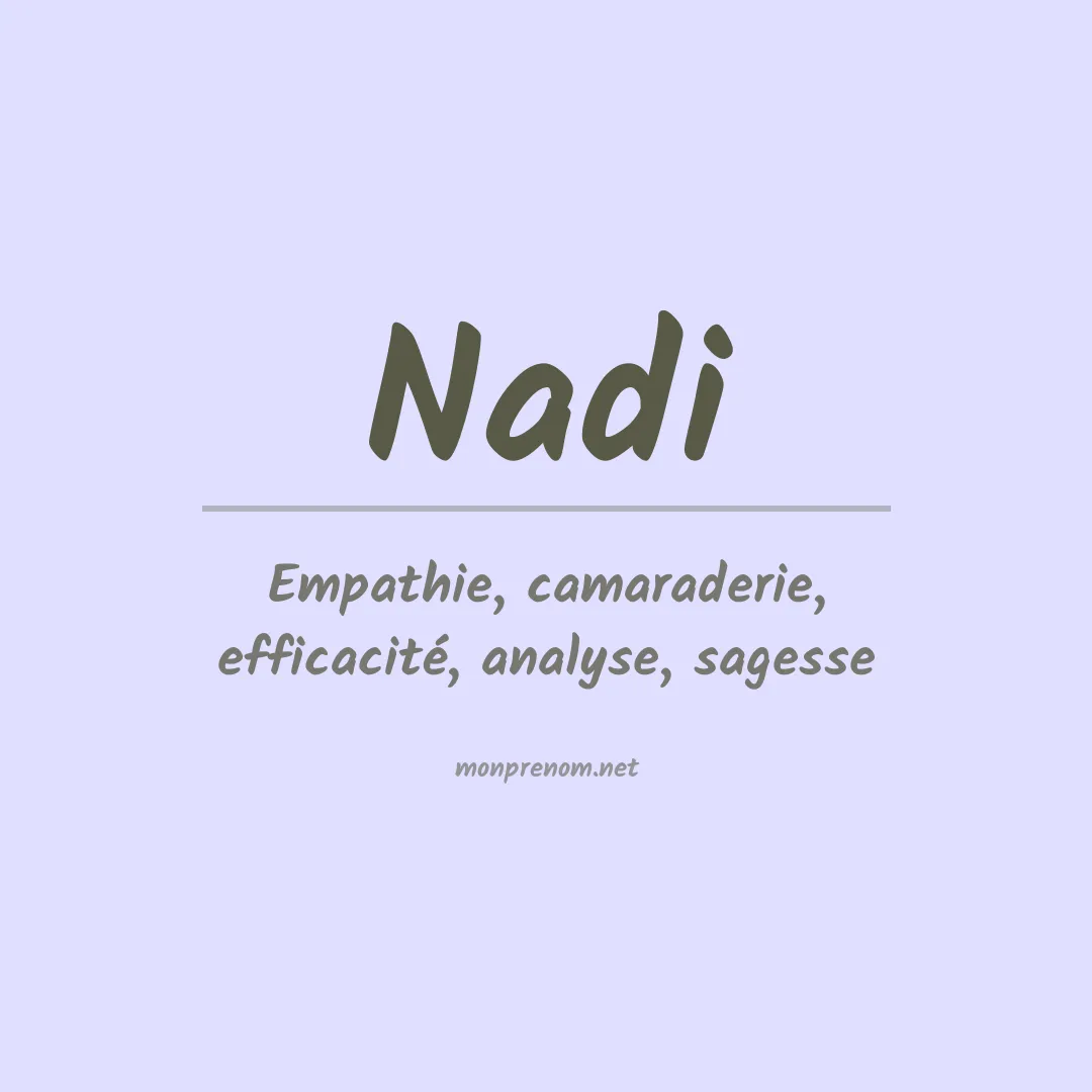 Prénom Nadi