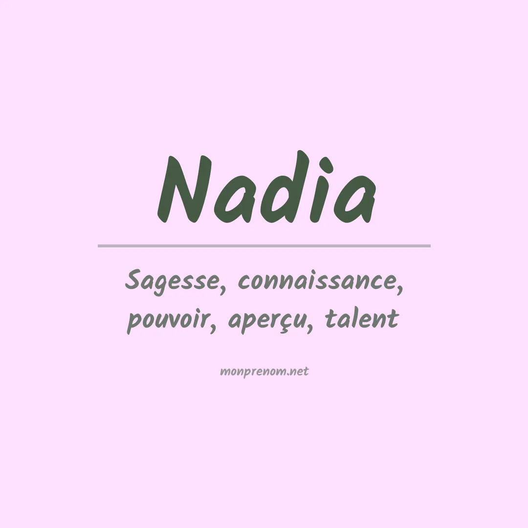 Prénom Nadia
