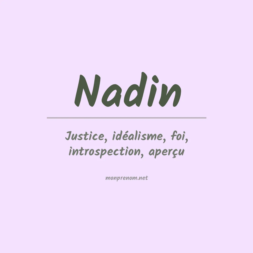 Prénom Nadin