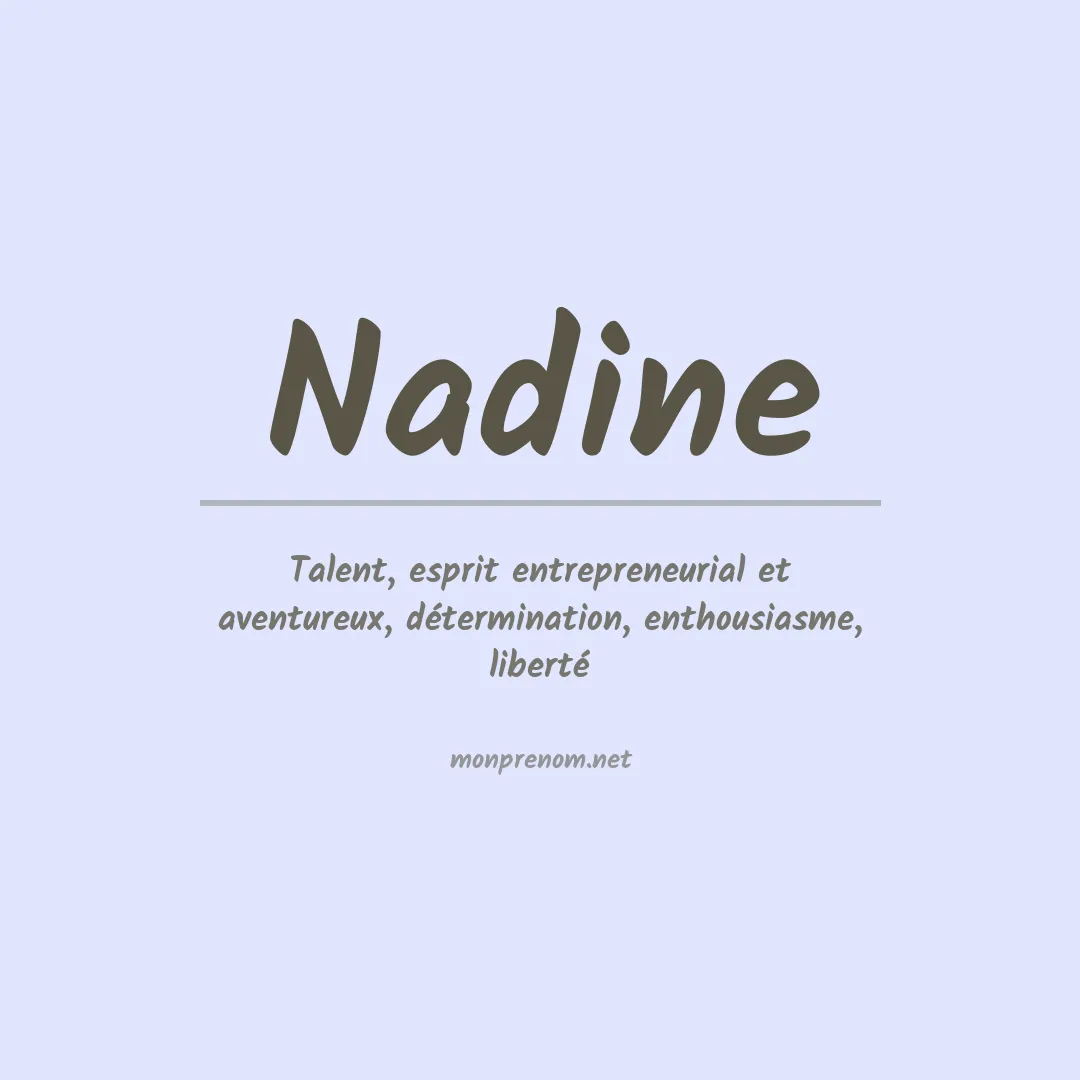 Prénom Nadine