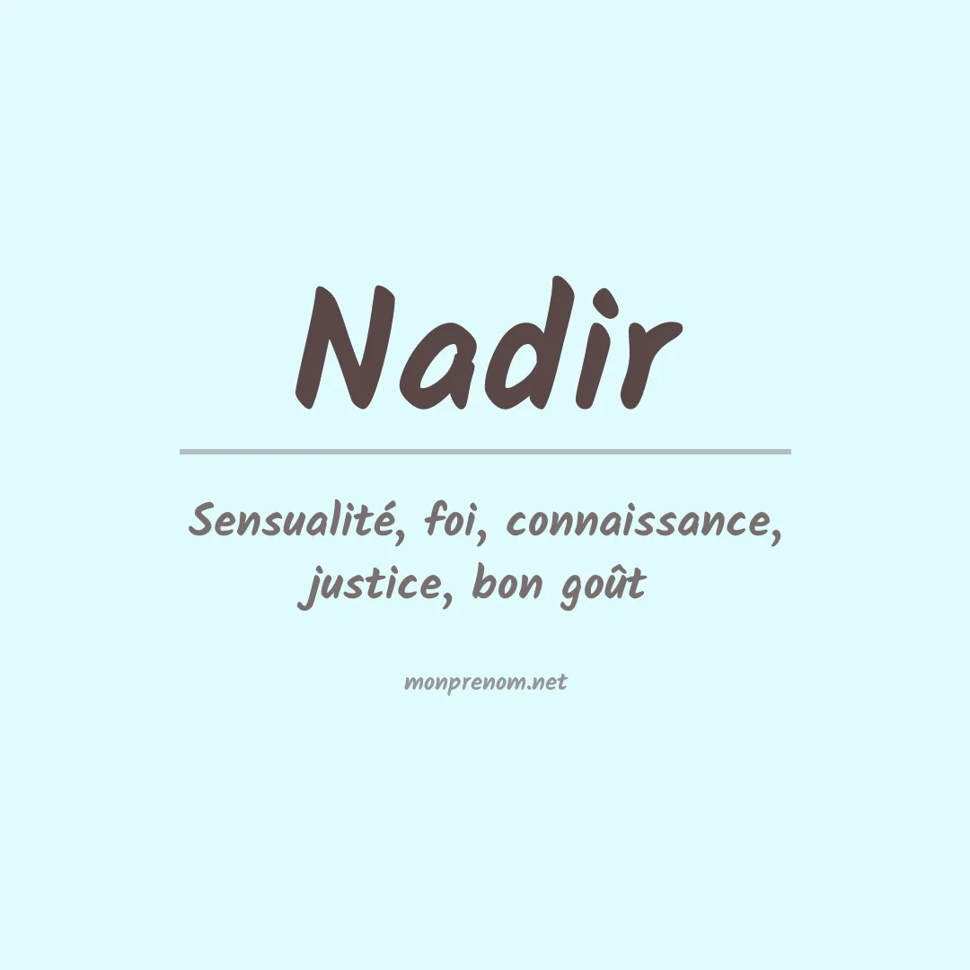 Prénom Nadir