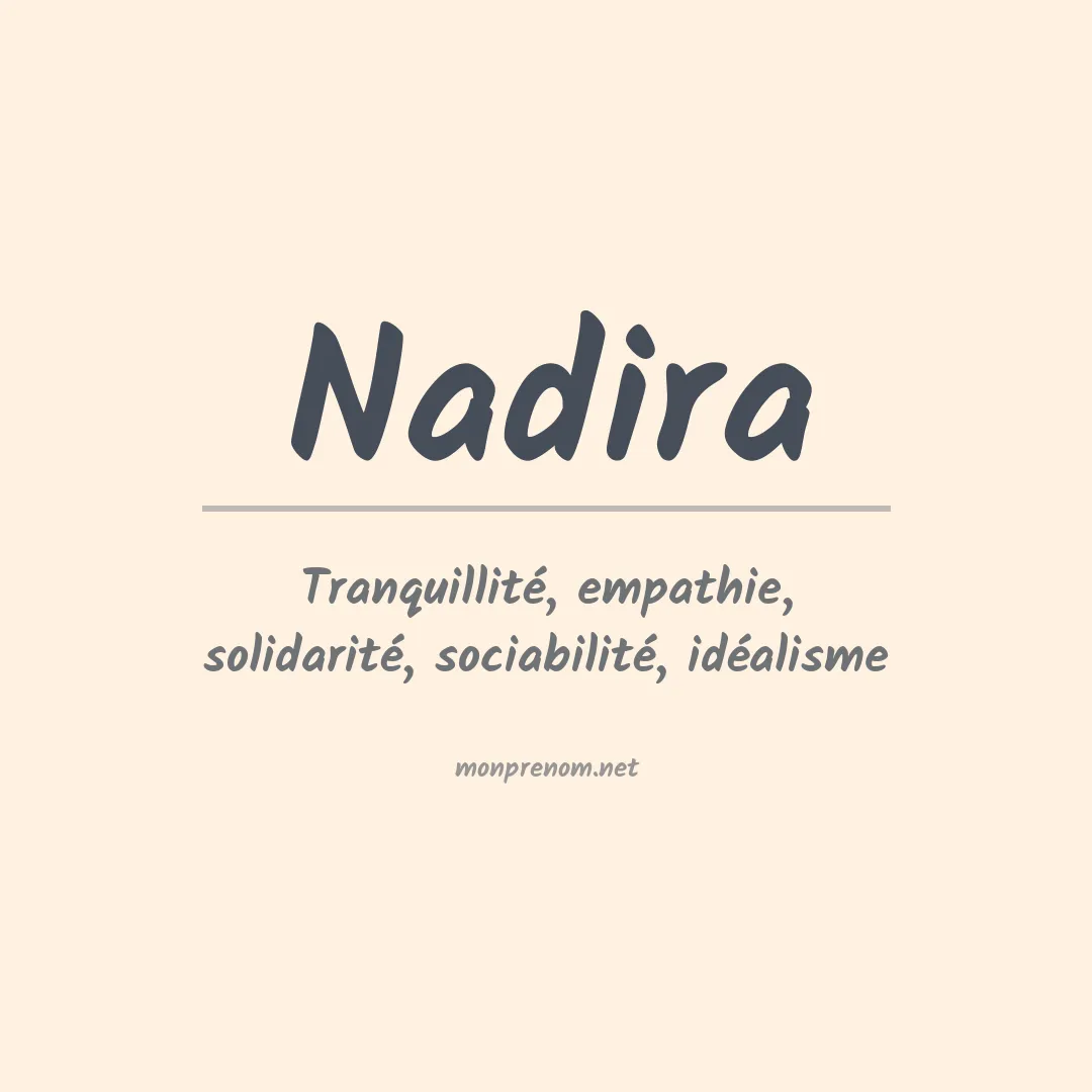 Prénom Nadira