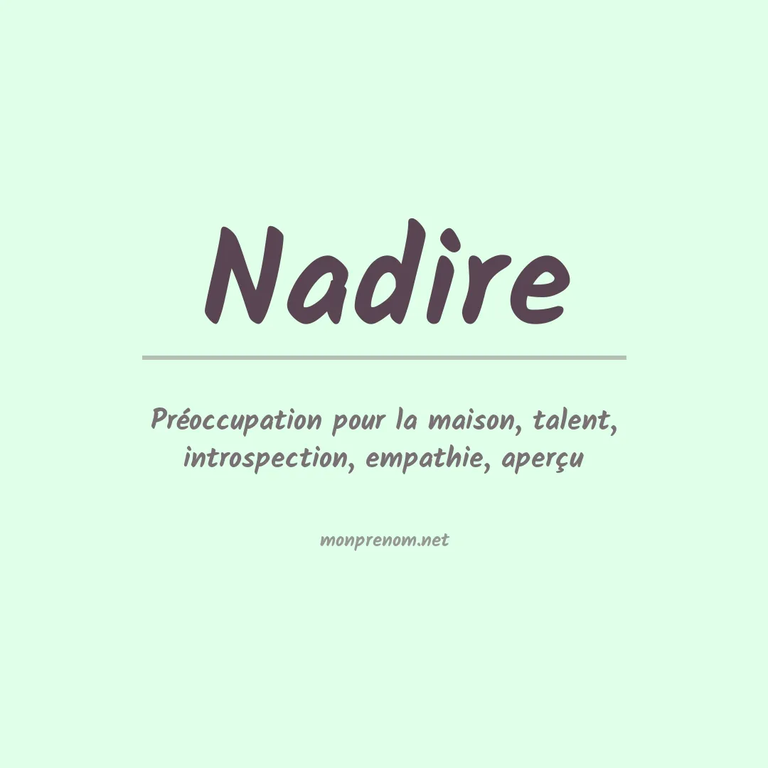 Prénom Nadire