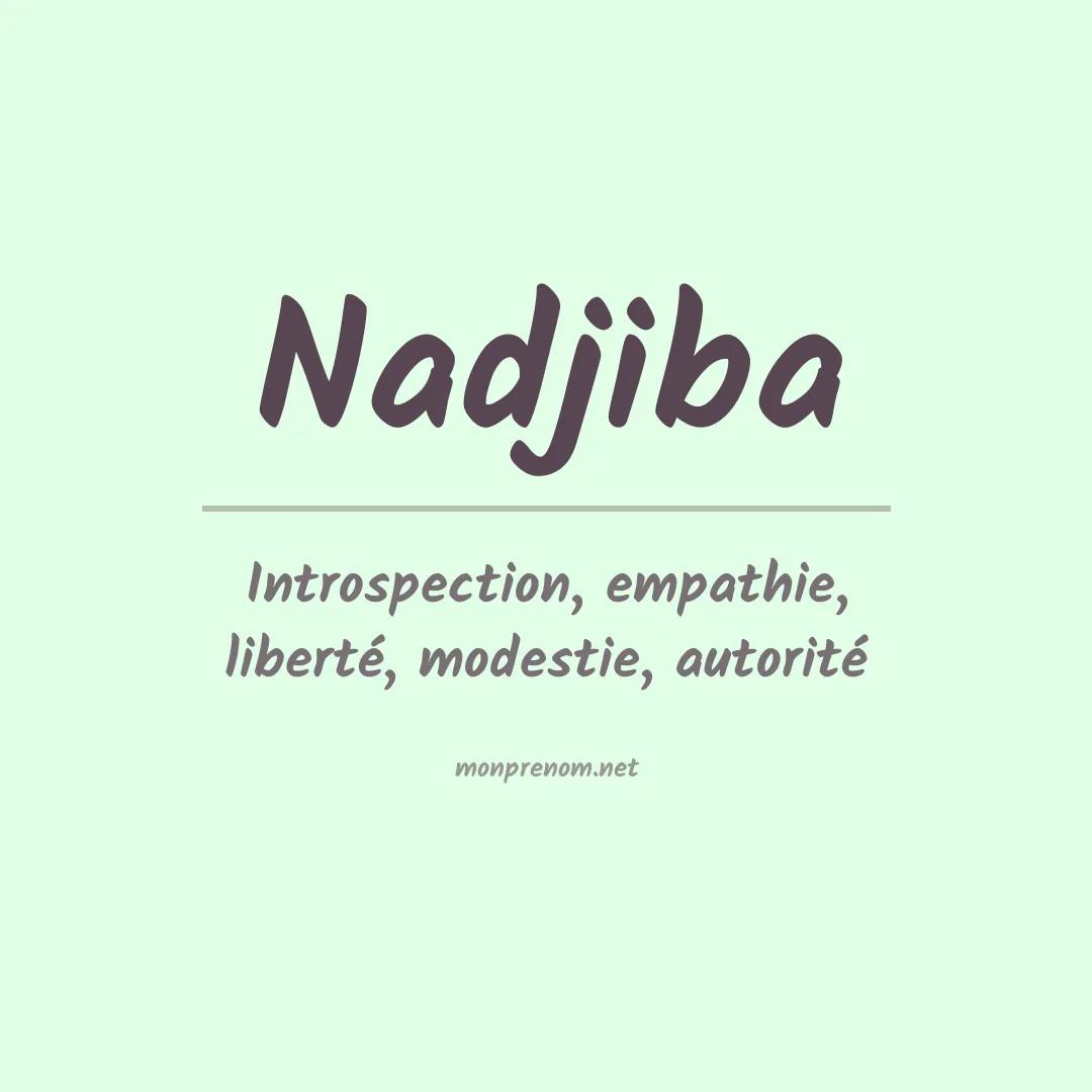 Prénom Nadjiba