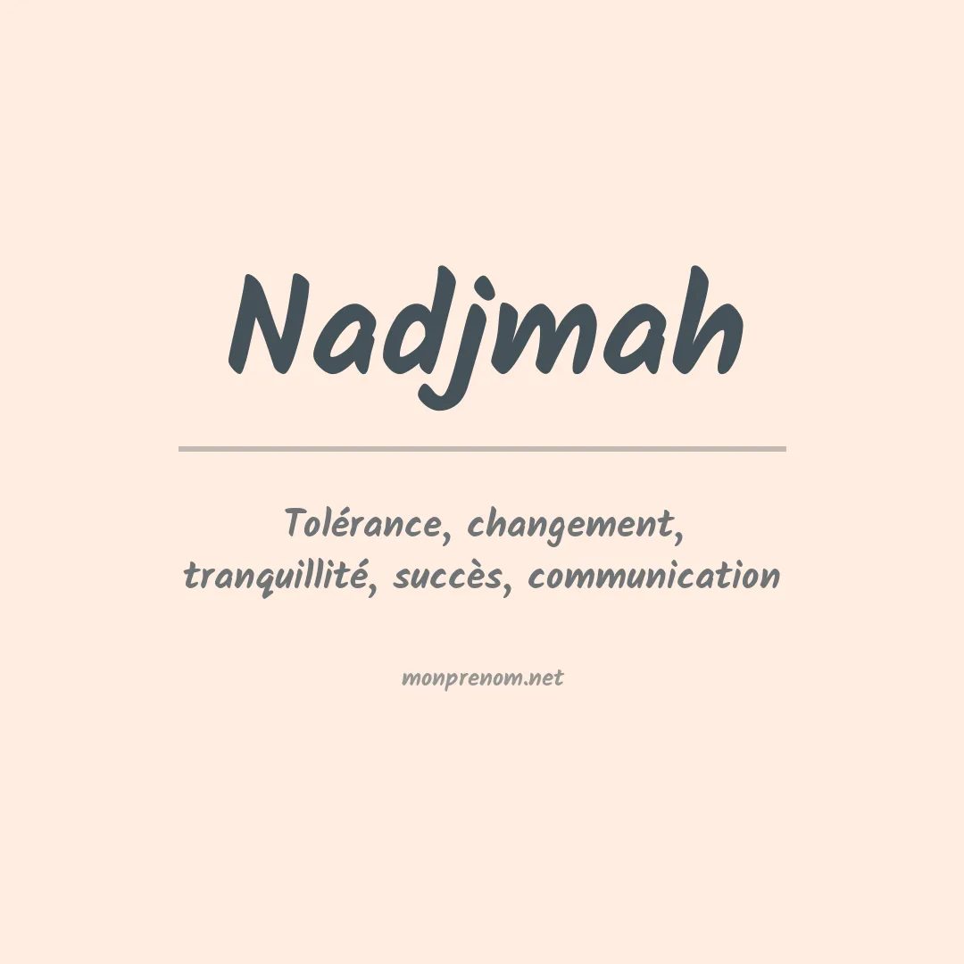 Prénom Nadjmah