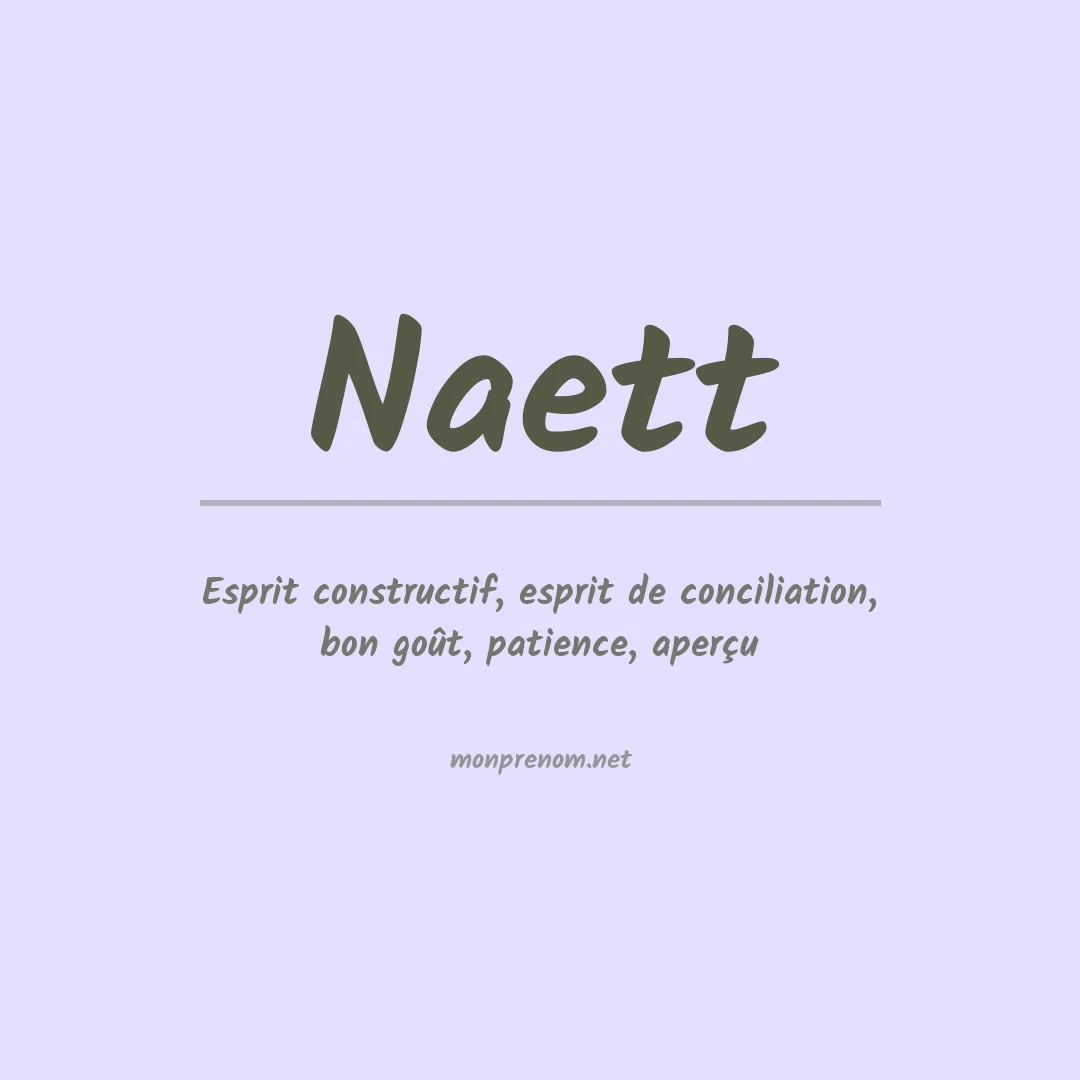 Prénom Naett