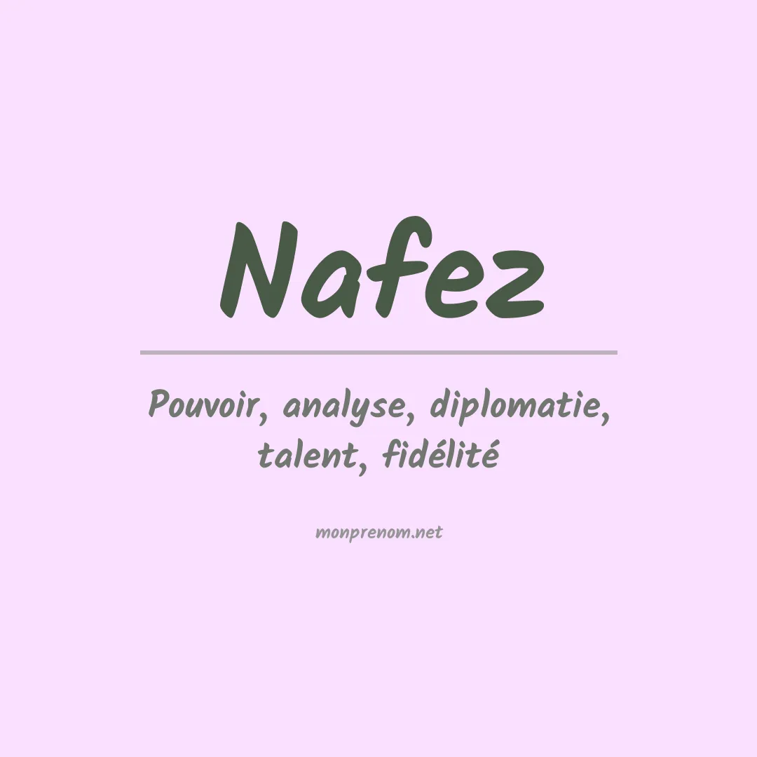 Signification du prénom Nafez
