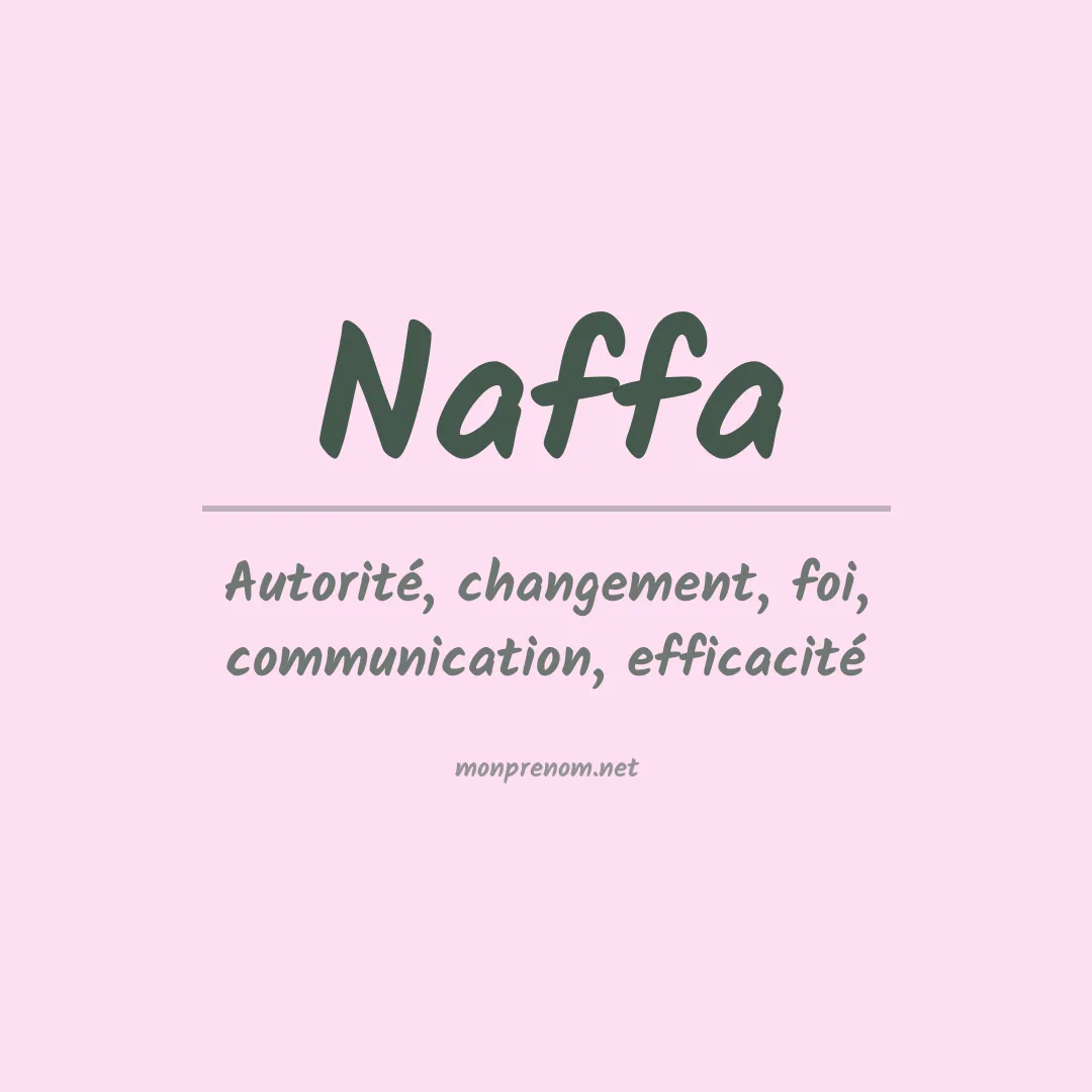Signification du prénom Naffa