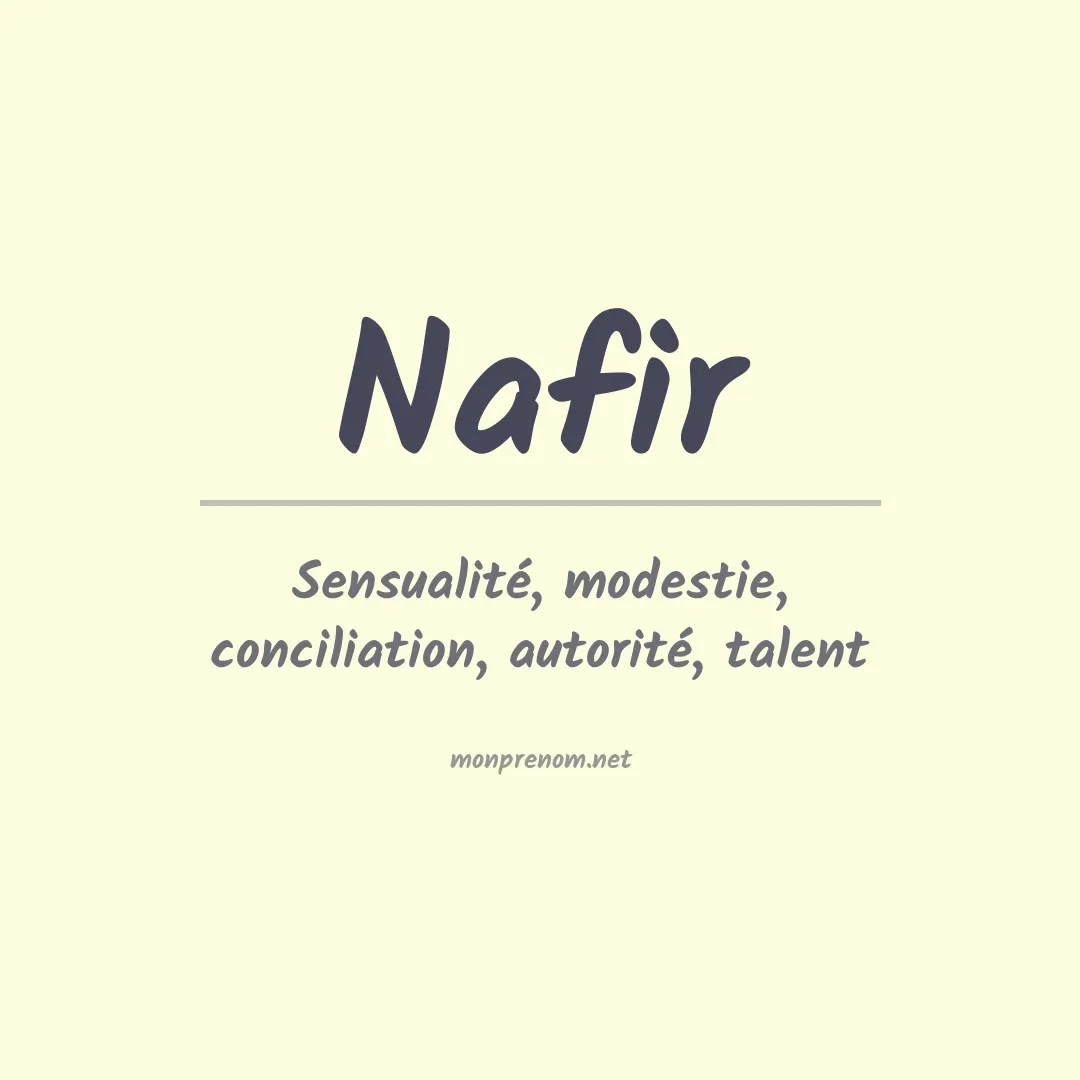 Signification du prénom Nafir